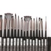24Pcs Oil Paint Brushes Gray Assorted Styles Different Sizes Ergonomic