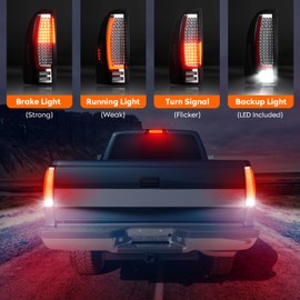 LED Tail Light + 3rd Third Brake Lamp for Toyota Tacoma 2005-2015, High Mount Stop Light Rear Taillight Assembly, TO2800177, TO2801177, TO2800158, TO2801158, 8155004150, 8156004160, 8155004160