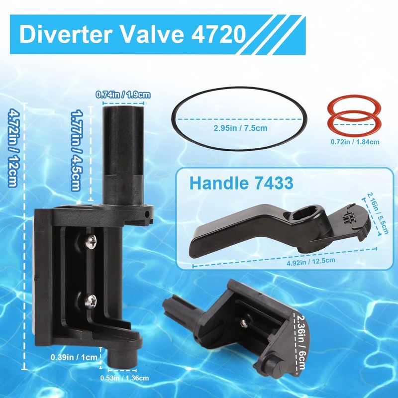 BESIMLI 2-Port/3-Port Pool Valve Rebuild Kit Compatible with Jandy 2-way/3-way