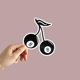 8 Ball Sticker Cherries Sticker Funny Meme Sticker Cute Sticker Laptop Sticker Water Bottle Sticker Phone Sticker Notebook Sticker