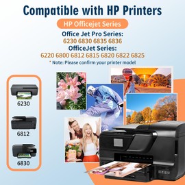 934XL 935XL Ink Cartridge Compatible with Hp Officejet 6810 6220 6812 6815 6820 Officejet Pro 6230 6830 6835 Series Printer 4 Pack (Black & C/M/Y)