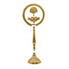 Satvik 2 Pc Set of Brass 12 Inch Peacock Diya