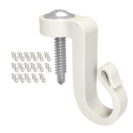 Blifula Q Hanger Screws in Hooks Outdoor Hooks for String Lights and Garage New Year Party Outdoor,Christmas Light Hooks (18 Pack)