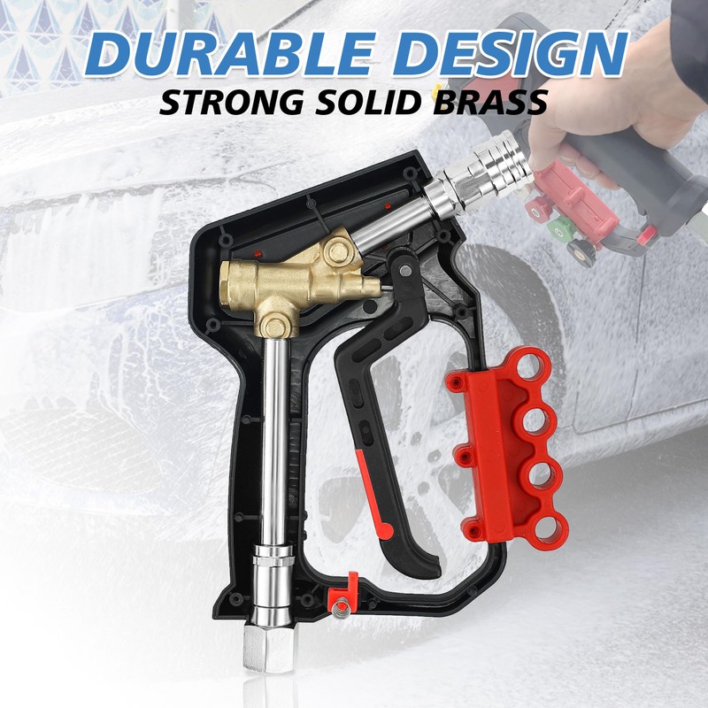 RIDGE WASHER Pressure Washer Gun 5000 PSI with Nozzle Bracket,