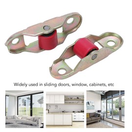Sliding Door Pulley Roller, Slide Freely Hardware 10Pcs 12mm Durable Noiseless Plastic Single Wheel Stainless Steel Sliding Door Window Pulley for Cabinet