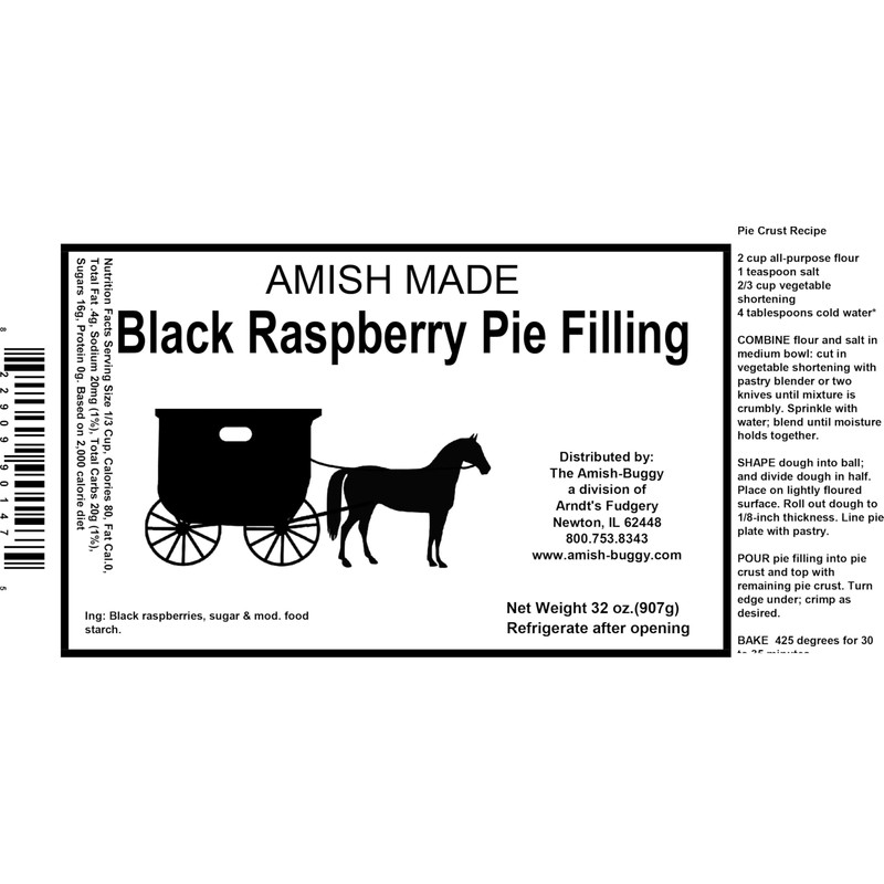 Amish Pie Filling and Topping (Black Raspberry)