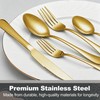 Runfly 40-Piece Gold Flatware Set, Stainless Steel Cutlery Set for
