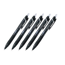 Uni-Ball Jetstream Extra Fine Point Retractable Roller Ball Pens,-Rubber Grip Type -0.7mm-Black Ink-Value Set of 5