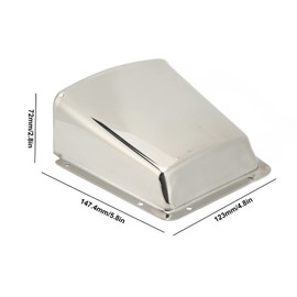 Boat Cowl Vent, Marine Vent Cover 304 Stainless Steel with Nylon Base Proof for Boats Yachts Accessory