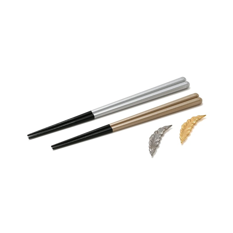 Francfranc Franc Pair Gift Chopsticks & Chopsticks Rest ELEGANCE