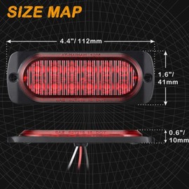 Super Bright Latest Model Wide Voltage Compatible 12V 24V LED Tail Light Waterproof Brake Lamp Tail Lamp Universal Car Bike Truck Trailer Jimny Red Brake Light Stop Lamp High Mount 1 Piece (1)