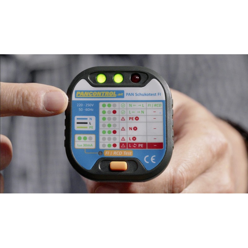 Pancontrol PAN Socket Tester FI, Socket Tester + 30mA FI