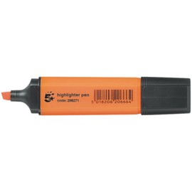 5 Star Office Highlighter Chisel Tip 1-5mm Line Orange (Pack of 12)