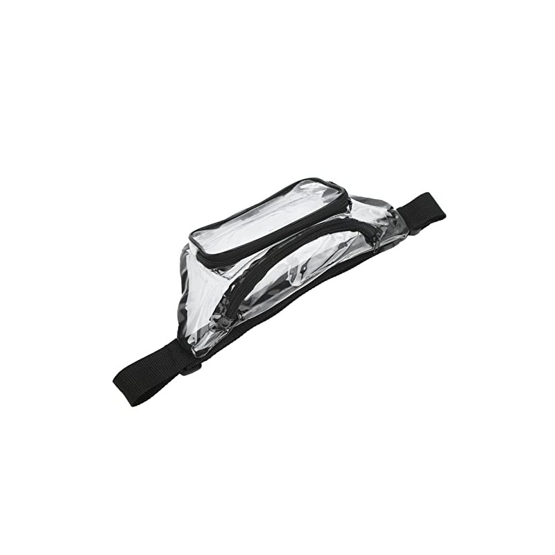 Riñonera Transparente, Riñonera Transparente PVC Multifuncional para Salidas Diarias (Negro)