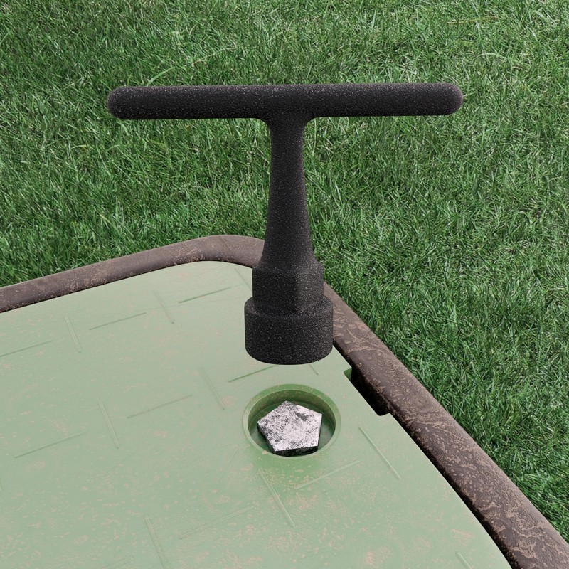 Jones Stephens Curb Box Wrench for Pentagon Curb Boxes, Grey