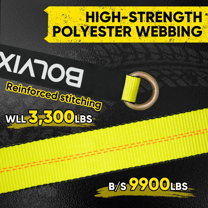 Bolvixor 4 Pack Car Tie Down Straps for Trailers -