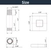 Straight Shower Arm with Flange, Ceiling Mount 3 Inches Rain