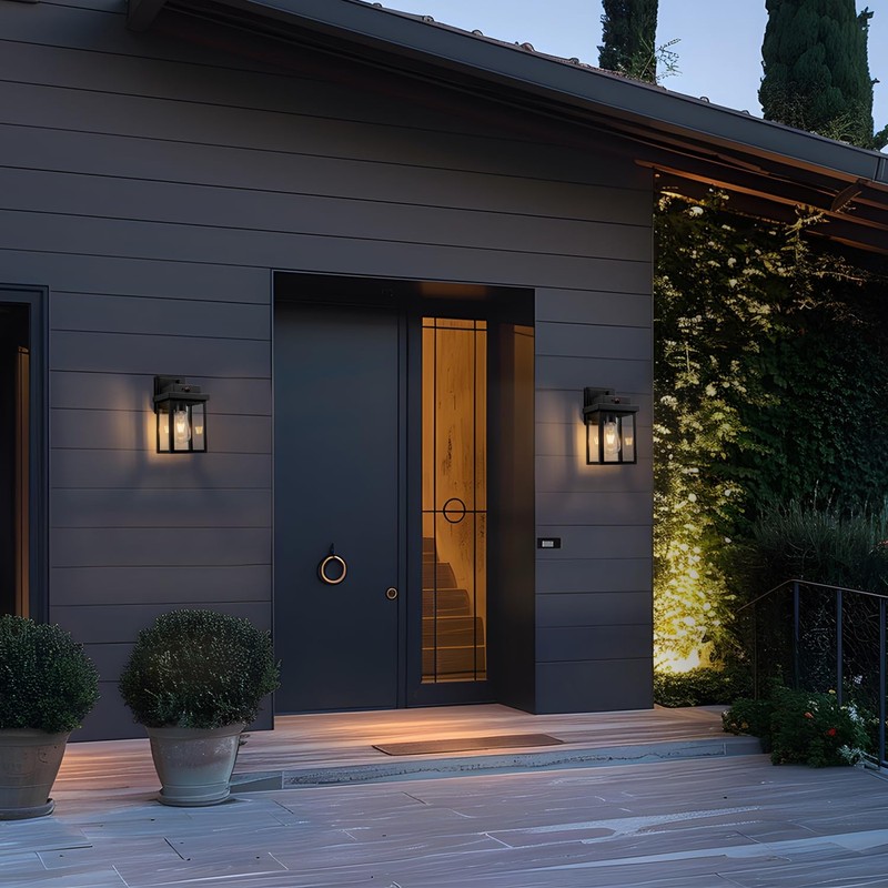 OUPAVOCS Motion Sensor Outdoor Wall Lights, Dusk to Dawn Front