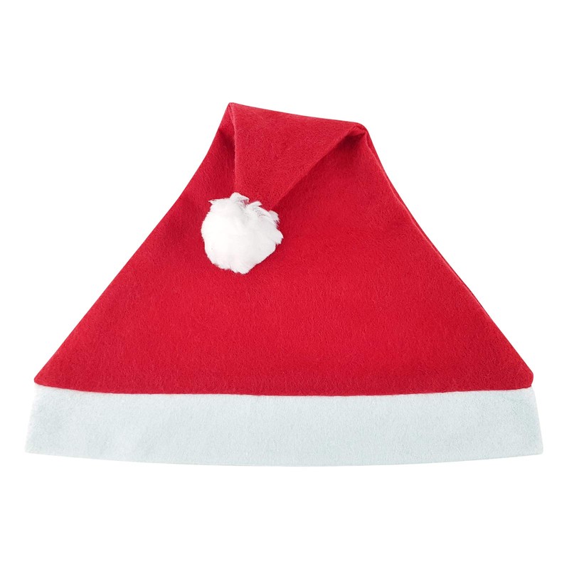 WELLGRO 24 Christmas hats with bobble - 30 x 30