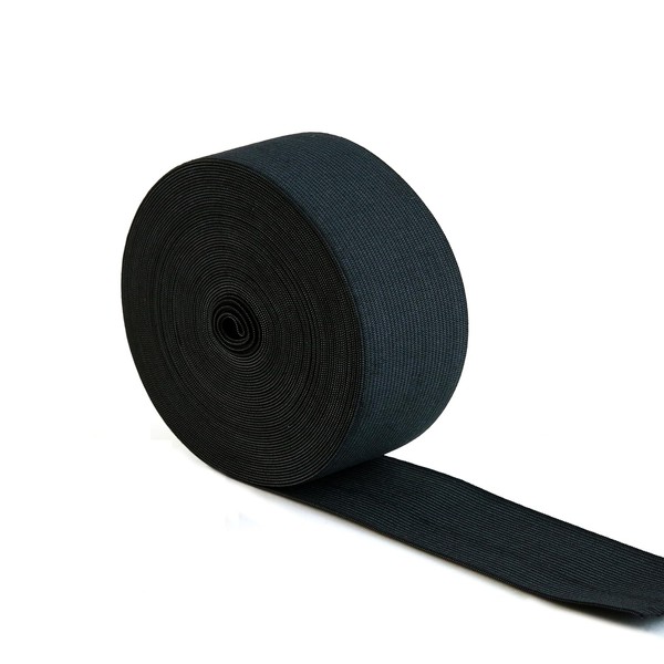 Black Elastic for Sewing 40mm Wide Flat Elastic Band,6 Meters Sewing Elastic for Sewing,Waistband,Haberdashery,Clothing, Dressmaking,Arts and Crafts,DIY Mask