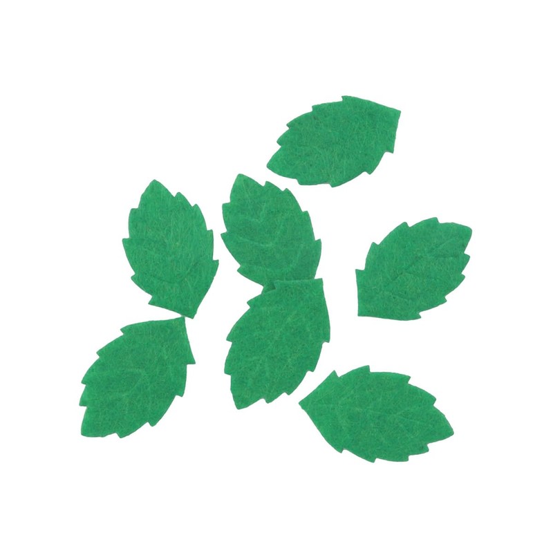 JianLing 100PCS Green Artificial Decorative Plant Leaves 3cm Fabric DIY