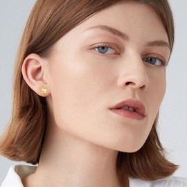 URONE Highland Cow Stud Earrings 925 Sterling Silver Highland Cow Earrings Highland Cow Jewellery Gifts for Women Cow Lovers