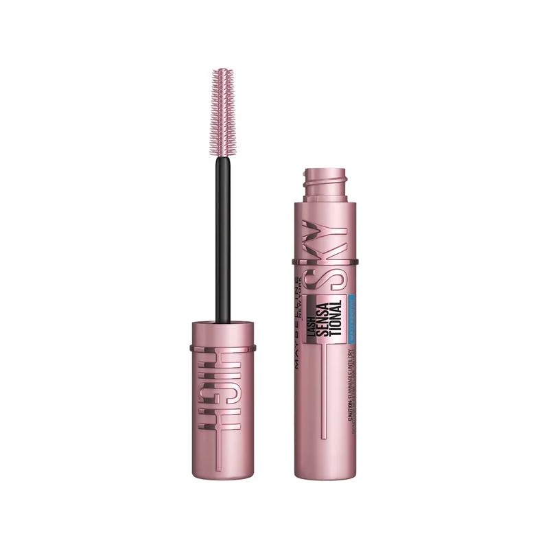 Maybelline Mascara de pestañas Sky High waterproof, 6ml, volumen 12H,