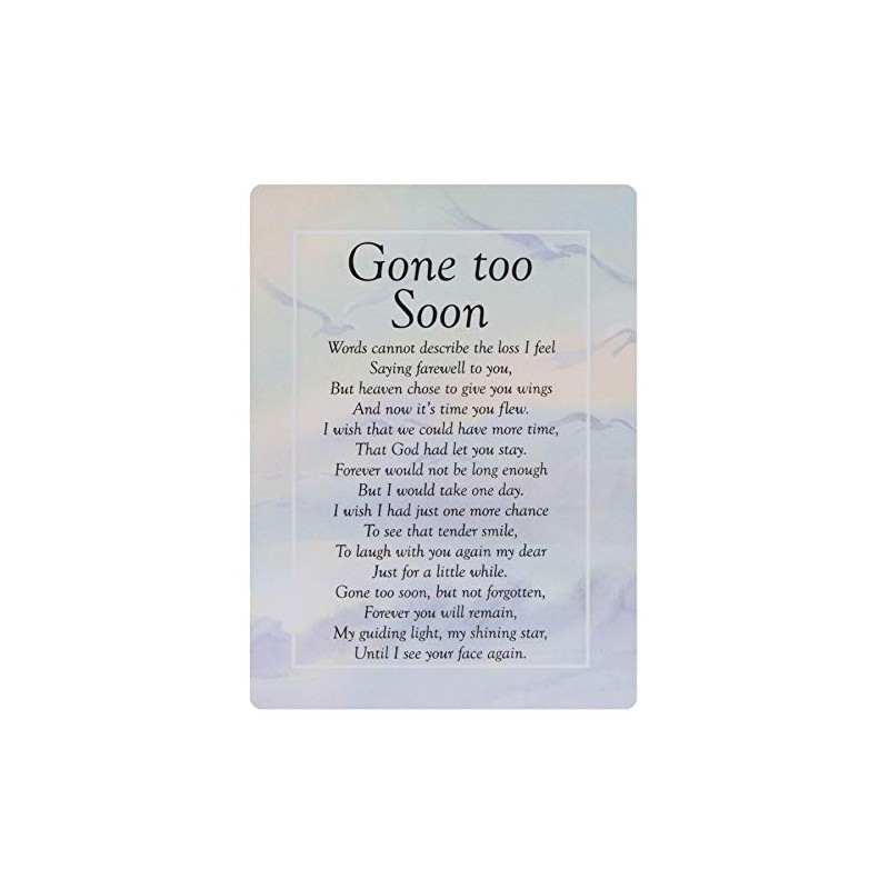 Widdle Celebrations Gone to soon Waterproof Graveside Memorial Card –