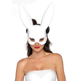 Leg Avenue Women's Masquerade Rabbit Mask, White, One Size