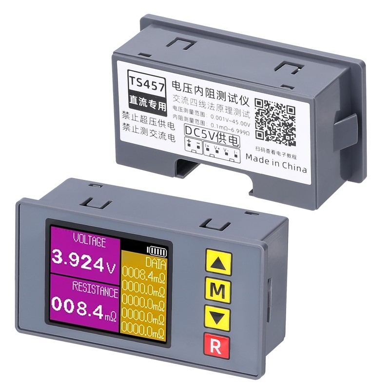 TS457 Entry-Level Voltage Internal Resistance Tester AC 4-Wire Kelvin Method