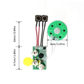 Pack of 2 Sound Chip Module, DIY Greeting Cards Chip Discussible Card with Light Sensor, Light Sensor, Voice Module for DIY Greeting Card, Creative Gifts, Models, Crafts (4 Minutes)