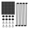 Ohleats 2 PCS Fan Mounting Kit, Auto Plastic Push Through
