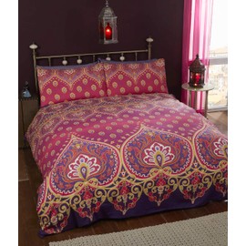 Rapport Asha Duvet Set, Single-Ruby
