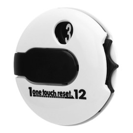 equlup Golf Stroke Counter, Golf Score Counter Cap Clip Glove Clip One Button Zeroing Golf Competition Counter Accessories for Outdoor Golf(White/Black)