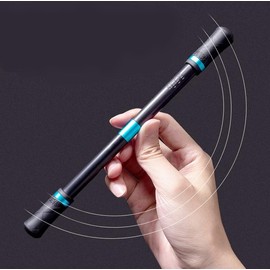 1PC Black Rotating Finger Pen,Writable Pen Stress Releasing Pen,Spinning Gaming Spinning Pen with Weighted Ball Finger Rotating Pen Ballpoint Pens Office and School Supplies Pens and Refills