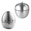 2Pcs Kitchen Timer, Egg Fruit Shape Stainless Steel Waterproof Mechanical