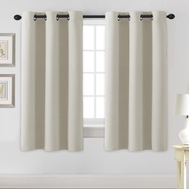 H.VERSAILTEX Blackout Curtains for Bedroom Thermal Insulated Room Darkening Living Room Curtains 63 Inch Long Grommet Privacy Protection Window Curtain Panels/Drapes for Nursery,2 Panels,Ivory/Cream
