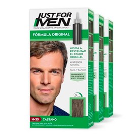 Just For Men Tinte Colorante En Shampoo Castaño Paquete de 3