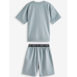 NEXT 3 Pack 100% Cotton Short Pyjamas, Sage Green