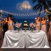 Dominiburl Silver Sequin Tablecloth 90 x 132 inch Rectangular Sparkly