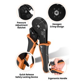 Lytool Ferrule Crimping Tool Kit, Wire Ferrule Crimper Plier AWG 28-5, Wire Ferrule Kit with Hexagonal Ratchet Crimper Pliers and 1200 PCS Single & Dual Ferrule Connectors Wire Ferrules Terminals Kit