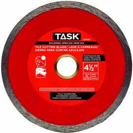 Task Tools T27433 4-Inch SVS Series Continuous Rim Diamond Saw Blade, Wet/Dry Cut with 7/8-Inch Arbor