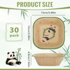 DTFMZOV 30 Pcs 16 oz Compostable Bowls, Square Bowls Disposable
