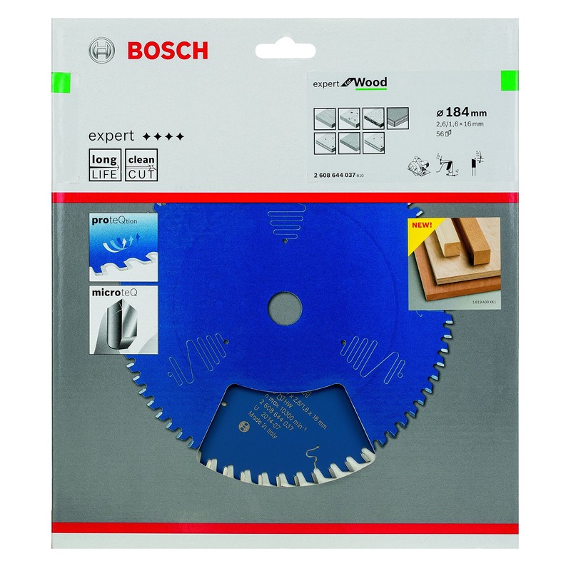 Bosch 2608644037 EXWOH 56 Tooth Top Precision Circular Saw Blade,