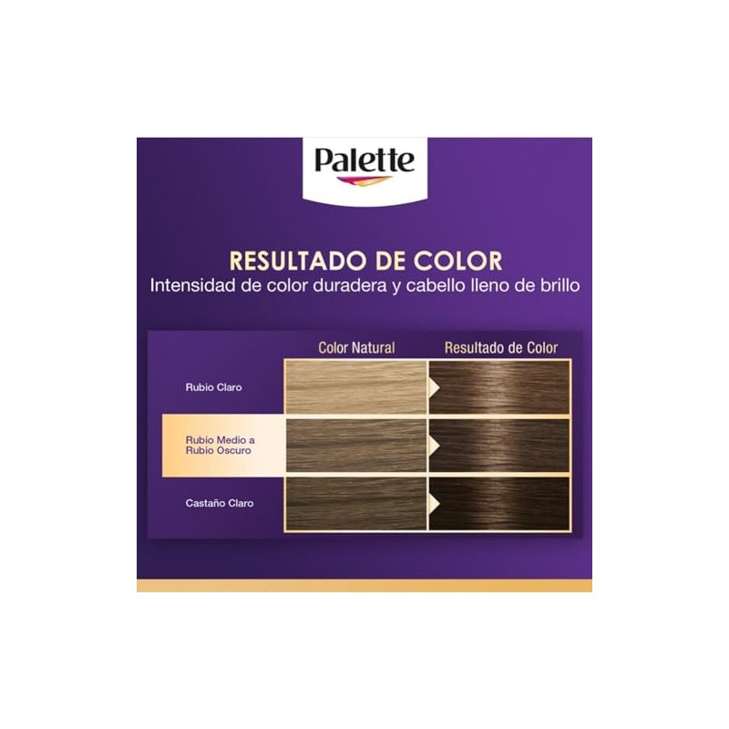 Palette Tinte para cabello Color Creme Rubio Oscuro 6-0, 50