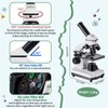 MAXLAPTER Microscope Kit for Kids 8-12 with Prepared Slides, 100-1000X