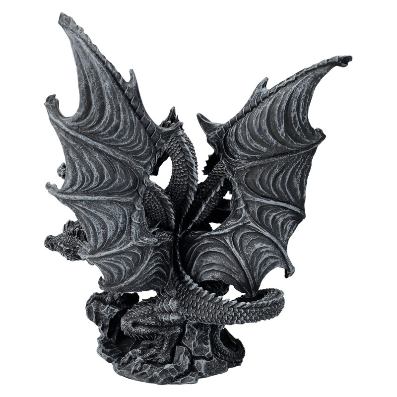 Dragon Figurine Gothic Black 23 cm - Dark Hydra Five