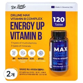 Dr. Line Max Vitamin B Complex, 2 units, 120 tablets / 닥터라인 맥스 비타민B 컴플렉스, 2개, 120정