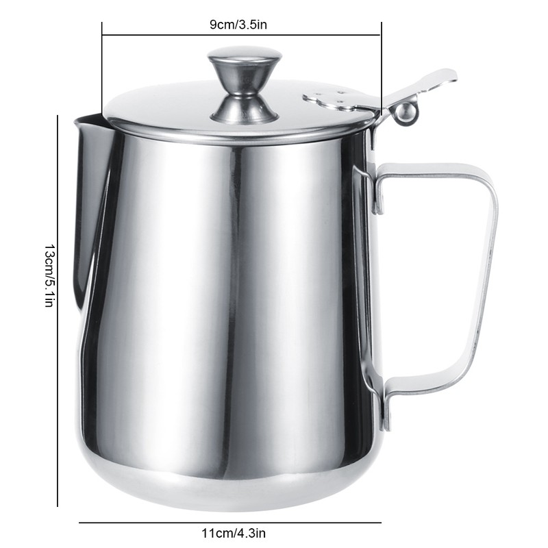 Stainless Steel Thicken Milk Frothing Cup Jug Coffee Pitcher Latte