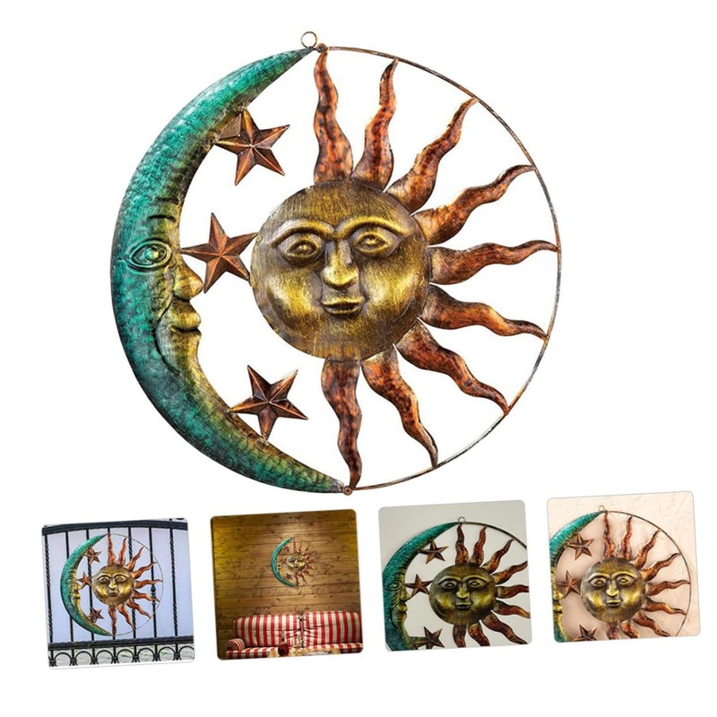 Ipetboom 1 PC Unique Sun Moon Pendant Wall Hanging Decor